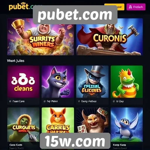 Variedade de jogos disponíveis no pubet.com